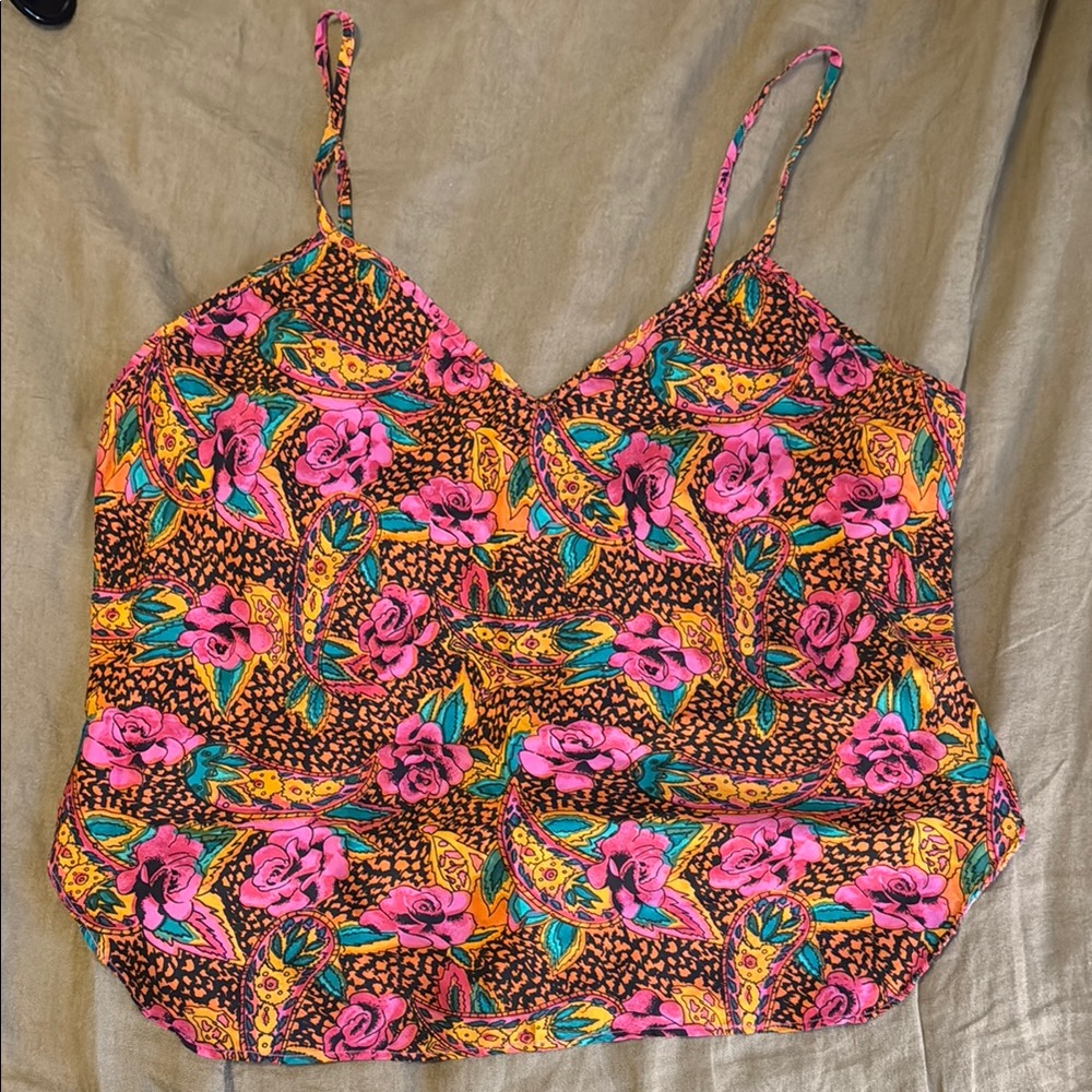 Vintage JULIARA Floral 100% Silk Top